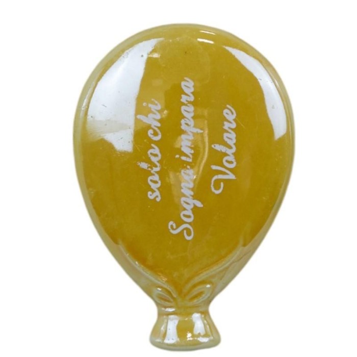 PALLONCINO MAGNETE LED GIALLO PERLATO C FRASE